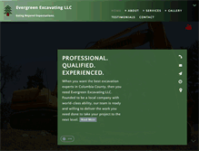 Tablet Screenshot of evergreenexcavating.com